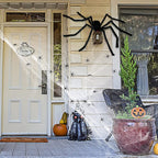 Vafful Halloween Decoration Outdoor Yrad Spider Web 275'' and 59'' Giant Spider with 20 pcs Small Spider and 40g Stretch Cobwebs for Indoor Outdoor Yard Haunted House Party Halloween Decor
