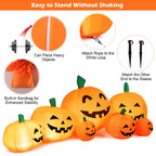 Gymax 7.5ft Inflatable Halloween Pumpkins Set 7 Pumpkins Patch w/ Energy-saving LED & Adapter