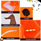 Gymax 4ft Inflatable Pumpkin Blow Up Halloween Decoration w/ Built-in LED Light
