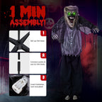 7FT Halloween Animatronic Werewolf w/ Werewolf Barking Sound The Sound Activated Halloween Prop