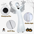 Costway 12ft Inflatable Halloween Blow Up Ghost Decoration w/ Built-in LED Light