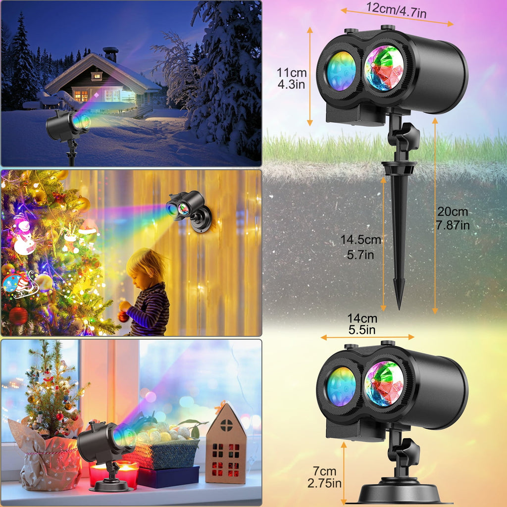 Outdoor HD projector light, remote control 16 switchable modes, Christmas Halloween celebrations, birthdays, weddings and parties, waterproof light show
