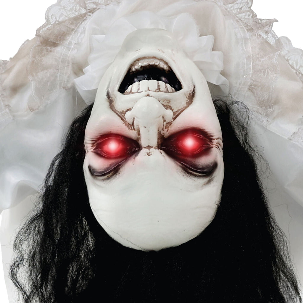 Lifesize 35" Animatronic Possessed Woman with Lights and Sound, Halloween Decoration,HHLADY-11FLSA