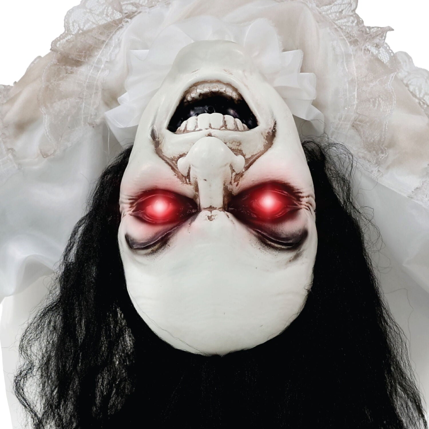 Lifesize 35" Animatronic Possessed Woman with Lights and Sound, Halloween Decoration,HHLADY-11FLSA