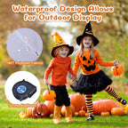 Costway 2 Pack 3 FT Halloween Inflatable Eyeballs w/ Air Blower & Red LED Lights