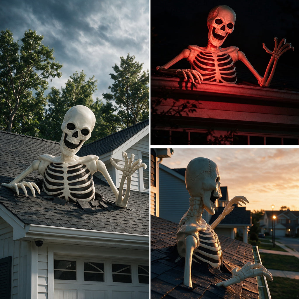 48" Halloween Giant Groundbreaker Skeleton, Halloween Decoration for Outdoor Yard and Porch