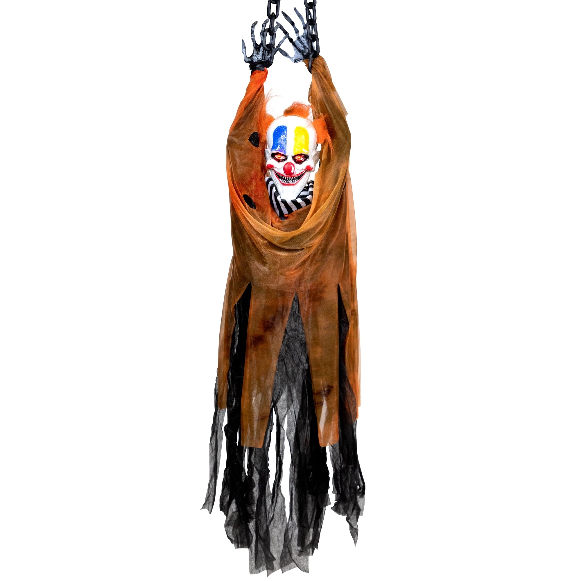 42" Animated Halloween Clown with LED Eyes Decoration