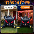 6.5FT Halloween Inflatable Black Cat, Blow Up Yard Decoration with Shakable Head & LED Lights, Large Halloween Decor for Yard, Party, Garden