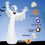 Costway 12ft Inflatable Halloween Blow Up Ghost Decoration w/ Built-in LED Light