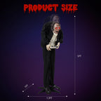 5FT Halloween Animatronic Grandpa w/ Candy Dish The Sound Activated Standing Halloween Prop