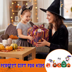 (2 pack) 7ft Long Halloween Inflatable with Lights,Pumpkin Ghost for Outdoor Decorations
