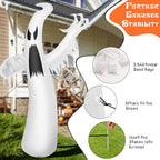 Costway 12ft Halloween Inflatable Ghost Quick Blow up w/LED Lights Outdoor Yard Scary Decoration