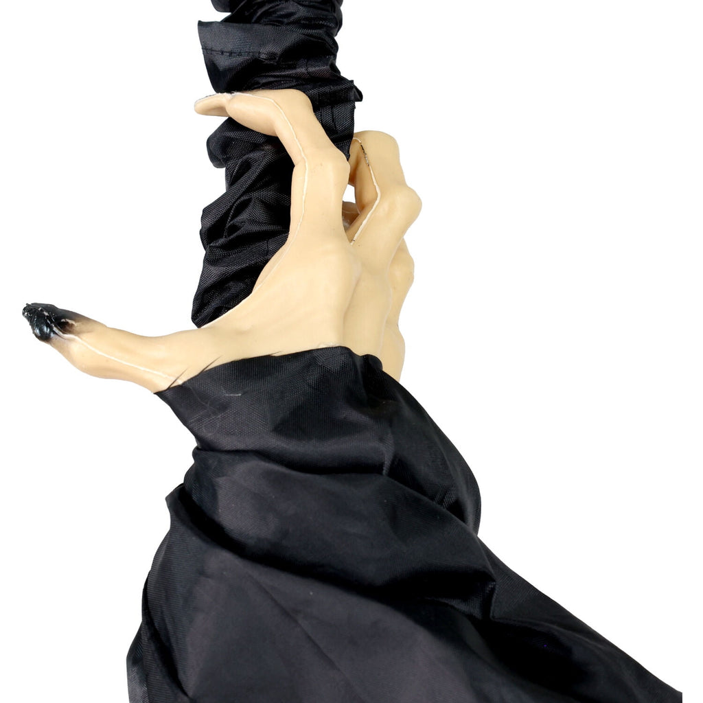 6 ft Touch-Activated Mounted Flying Witch Halloween Animatronic, HHWITCH-52FLS