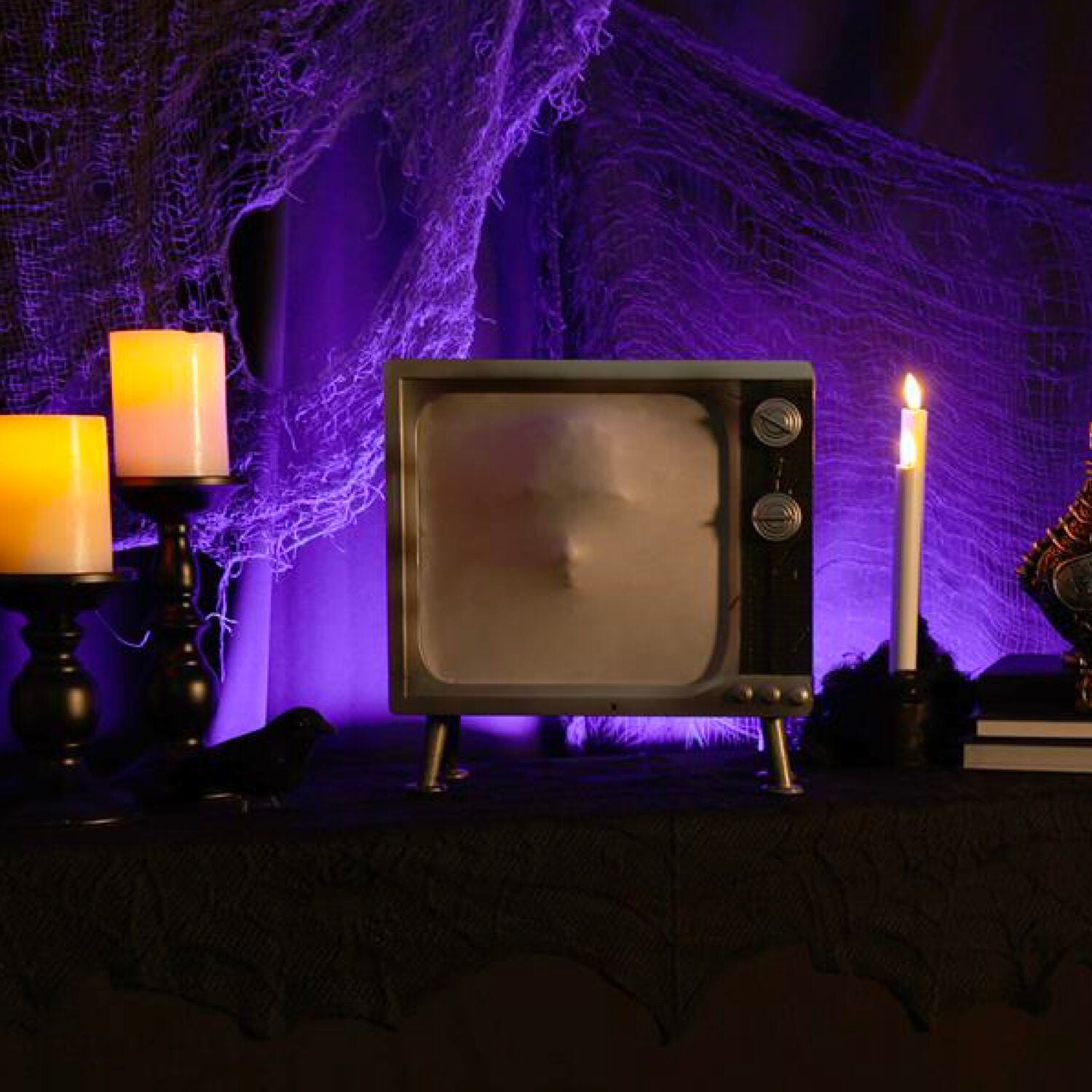 11.8 in Haunted TV by Tekky, Premium Halloween Animatronic, HHHAUNTTV-1FLSA