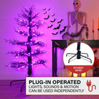 5 ft Dancing Halloween Tree Animatronic, Halloween Decor, HH050DANCETR-PUR