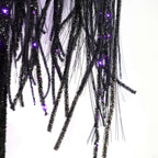 6 ft Black Willow Tree with Orange and Purple LED Lights for Outdoor Halloween Decor