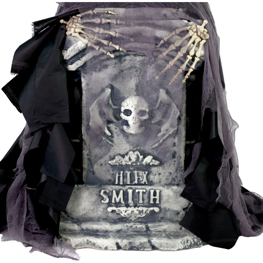 3 ft Touch-Activated Rising Reaper with Tombstone Halloween Accessory, HHRPRTOMB-2FLSA