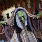 43 1/4" x 4 Ft. 9" Light-Up Hunchback Witch Standing Halloween Decoration