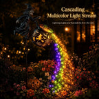 Halloween Witch Cauldron Garden Light, Waterfall-Style Enchanted Witch Cauldron Garden Decoration, Halloween LED Projector Lights Decorations Outdoor with Stake for Yard Lawn Porch Party