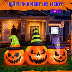 6FT Halloween Inflatable Pumpkins Decorations with LED Lights, Halloween Blow Ups Decoration for Home Party