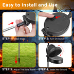 2 packs 40 LEDs Solar Halloween Pumpkin Stake Lights, 2 Modes Outdoor Waterproof Halloween Decorations, Solar Halloween Lights Stakes for Garden Yard Pathway