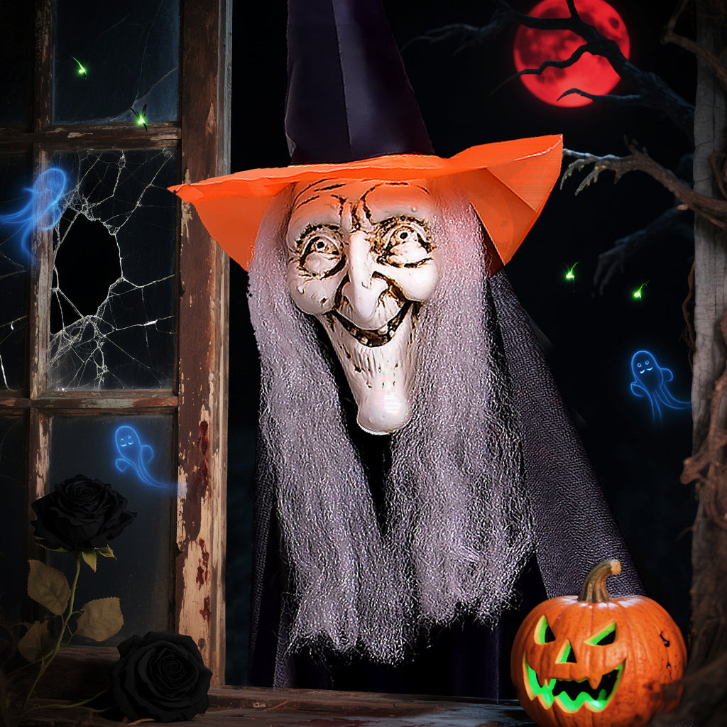Fun Little Toys 3 Pcs Halloween Witch Decorations, 43" Wicked Witches Decor, Scary Halloween Stakes for Outdoor Graveyard, Garden, Yard, Lawn, Walkway Party Supplies