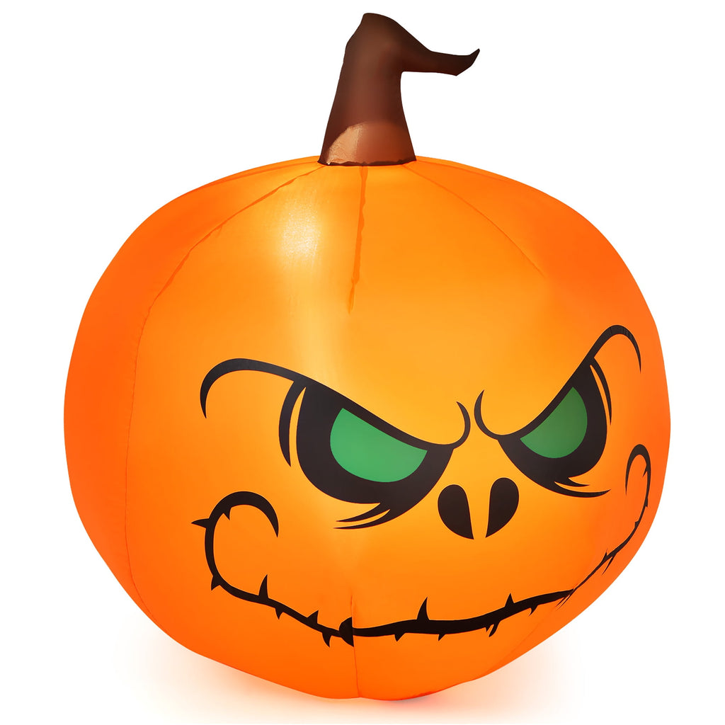 Costway 4 FT Halloween Inflatable Pumpkin Large Blow up with Build-in LED Light