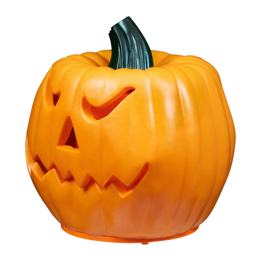 9.75" Jack-O-Lantern Animated Double-Sided Halloween Pumpkin - Orange/Green