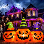 6FT Halloween Inflatable Pumpkins Decorations with LED Lights, Halloween Blow Ups Decoration for Home Party