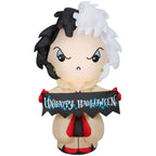 Disney Cruella with "Unhappy Halloween" Banner