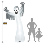 Costway 12ft Inflatable Halloween Blow Up Ghost Decoration w/ Built-in LED Light
