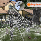 HKKDKTA Halloween Spider Web Lights Decoration, 250 LED Giant Spider Web 16.4ft Light Up Halloween Web Lights for Yard, Porch Decor (Purple)