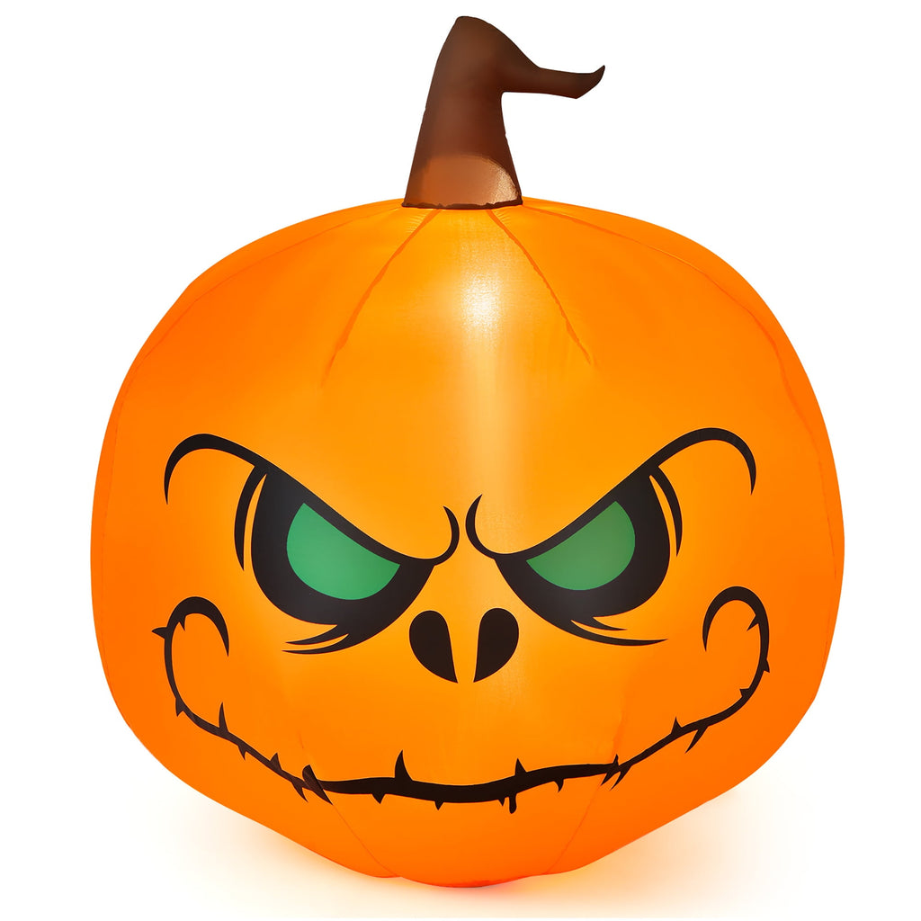 Costway 4 FT Halloween Inflatable Pumpkin Large Blow up with Build-in LED Light