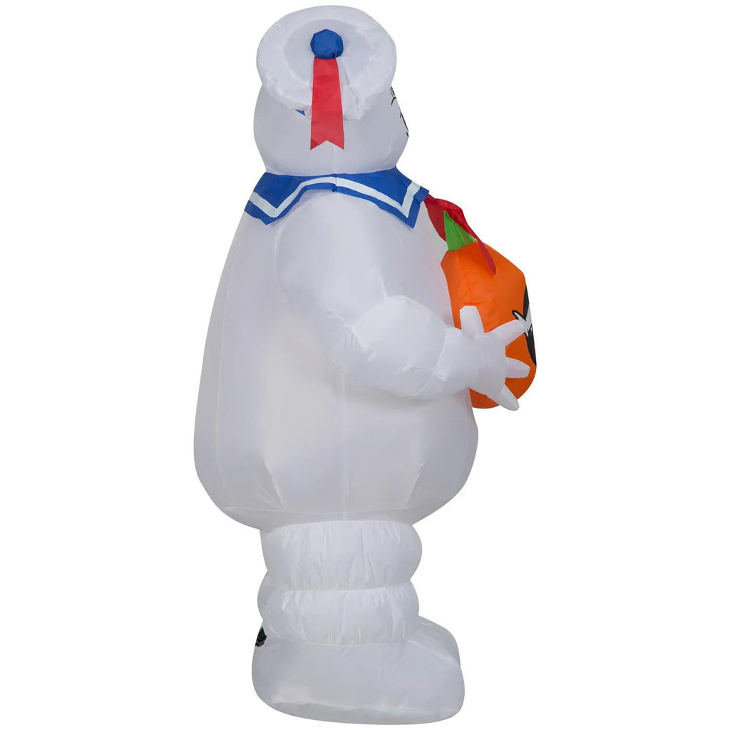 42 Airblown Blowup Inflatable Ghostbusters Stay Puft Marshmallow Man with Jack-O-Lantern Halloween Outdoor Yard Decoration