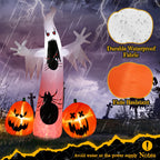 12 ' Halloween Ghost & Pumpkin Outdoor Halloween Inflatables for Patio Garden Decor,1 Pcs