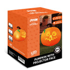 5 Ft Tall Halloween Inflatable Pumpkin,Blow Up Pumpkin with Projector Face and Music Lights,Outdoor Decorations for Yard,Garden,Lawn,Party