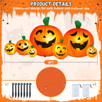 8 FT Halloween Inflatables Pumpkin,7 Pumpkins Halloween Outdoor Decoration with Built-in LED Lights,Halloween Blow Ups for Yard, Lawn, Garden Decor