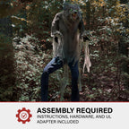 7 ft Tall Motion-Activated Towering Werewolf, Premium Halloween Animatronic, Plug-In, HHTWRWOLF-1FLSA