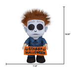 Universal Michael Myers in Blue Halloween Door Greeter Decoration, 18.5 in
