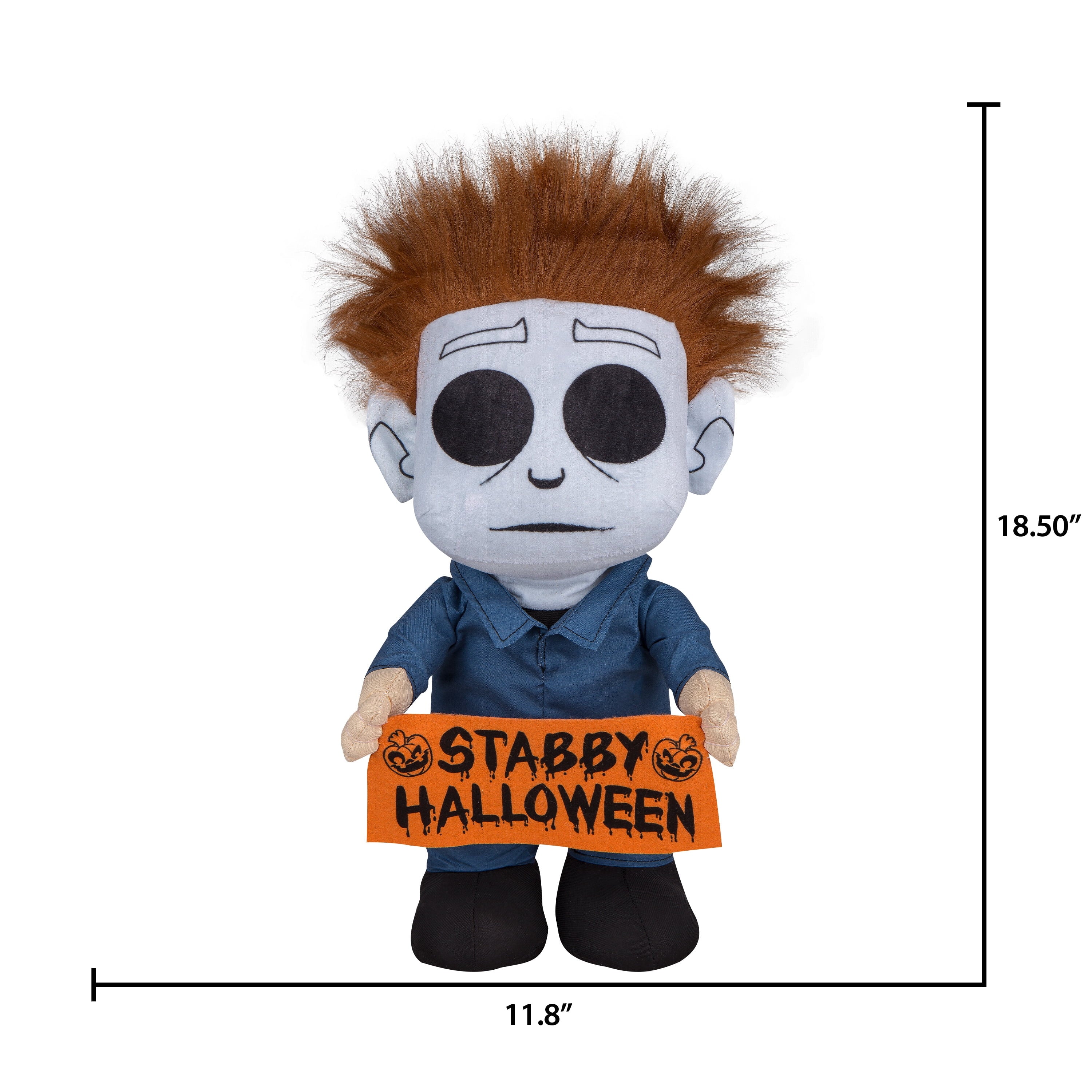 Universal Michael Myers in Blue Halloween Door Greeter Decoration, 18.5 in