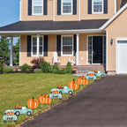 Big Dot of Happiness Happy Fall Truck - Lawn Decorations - Outdoor Harvest Pumpkin Party Yard Decorations - 10 Piece