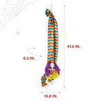 47 in Animatronic Hanging Upside Down Clown with Lights and Sound, Halloween Decoration, HHCLOWN-39HLSA