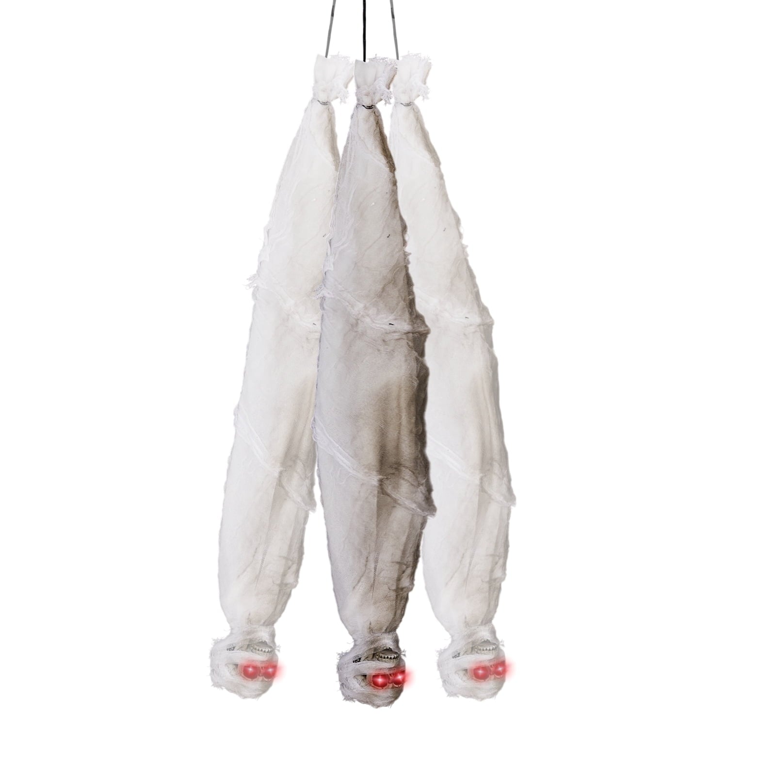 3ft Hanging Zombie Animated Halloween Decoration Creepy Mummy Halloween w/ Pre-Recorded Screaming, LED Eyes