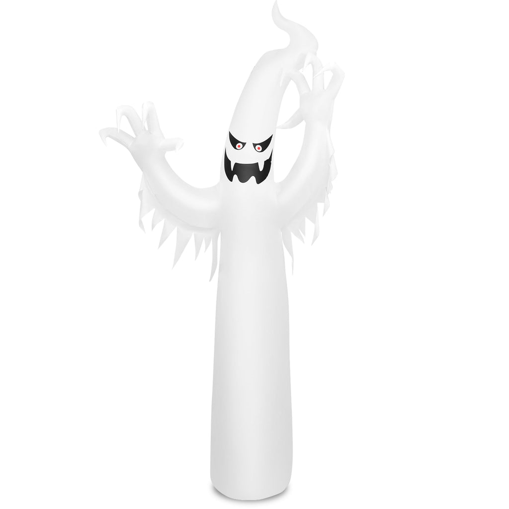 Gymax 12ft Inflatable Halloween Ghost Blow Up Decoration w/ Built-in Flame Light