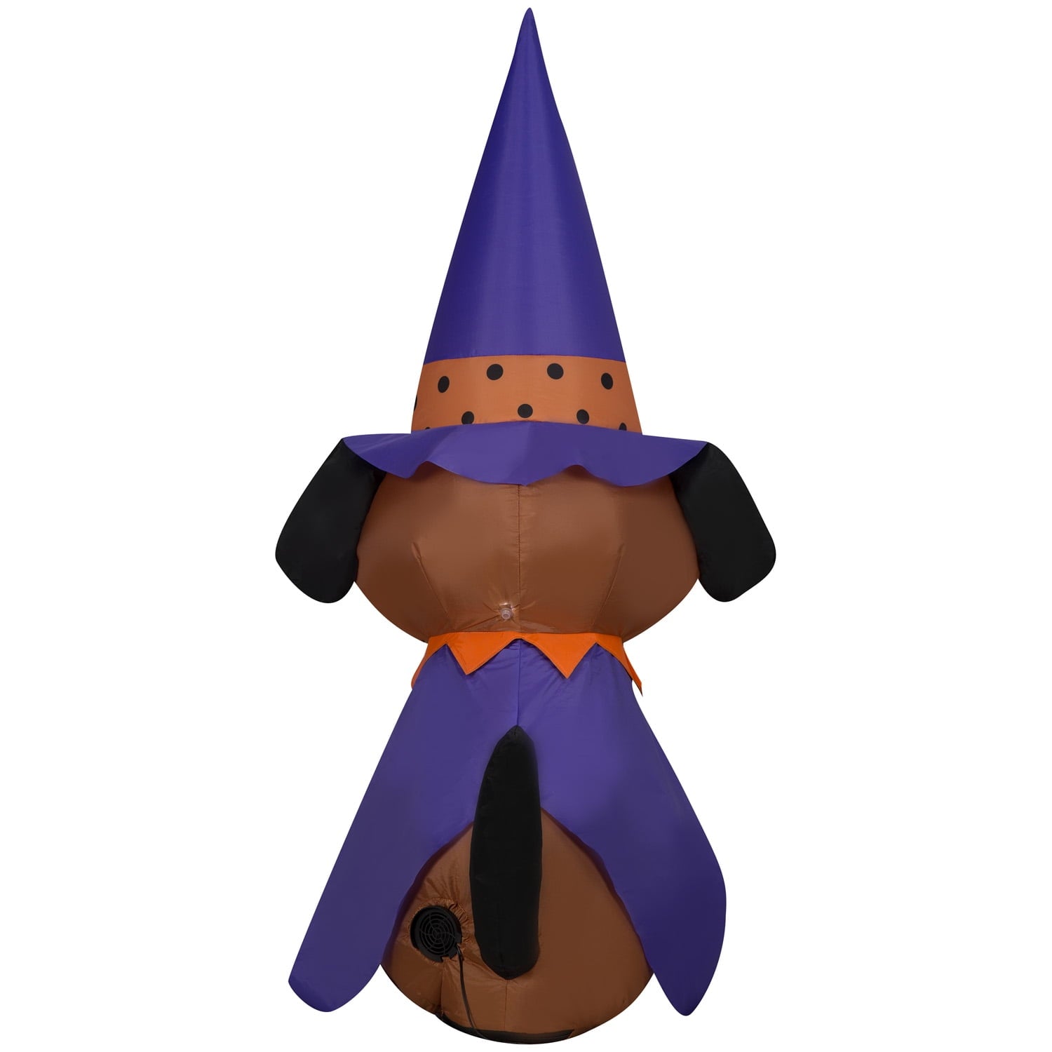 Halloween Inflatable Dog in Witch Hat, 4 ft Tall, Multi