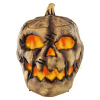 10" Animated Flaming Burlap Pumpkin Halloween Decoration