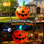 10ft Halloween Inflatable Pumpkin Decoration with Built-in LED Lights, Outdoor Yard Blow up for Halloween Party, Yard, Garden, Lawn