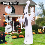 Halloween Inflatable 11.8 FT Inflatable Halloween Ghost, Inflatable Halloween Ghost Scary Blow Up Ghost with LED Lights, Outdoor Halloween Decorations Clearance for Halloween/Holiday/Party