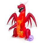 Costway 8 FT Halloween Inflatable Red Dragon with Wings & Skull Holiday Decoration Light