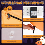 2.8FT Halloween Inflatable Animated Pumpkin Ghost, 2 White LED Lights, Weather-Resistant Polyester, for Small Spaces/Accent Decor